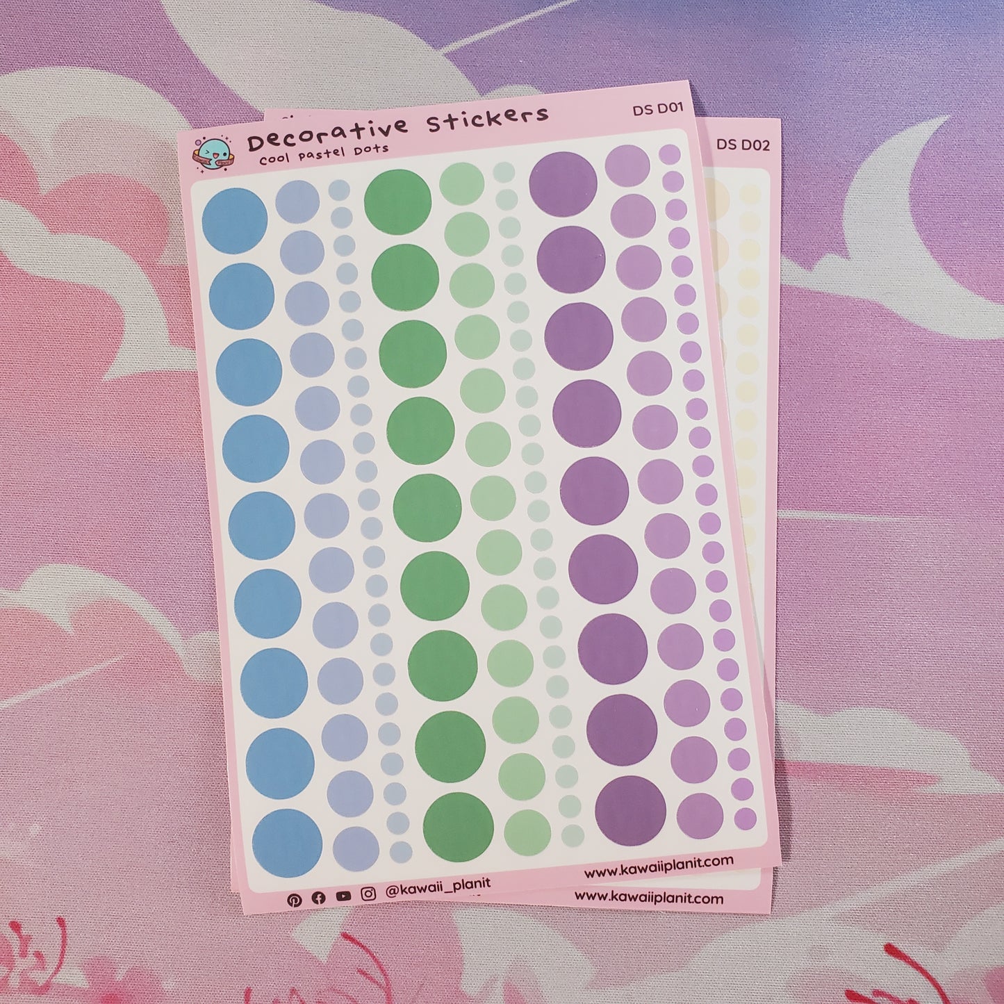 Decorative Pastel Dot Planner Stickers