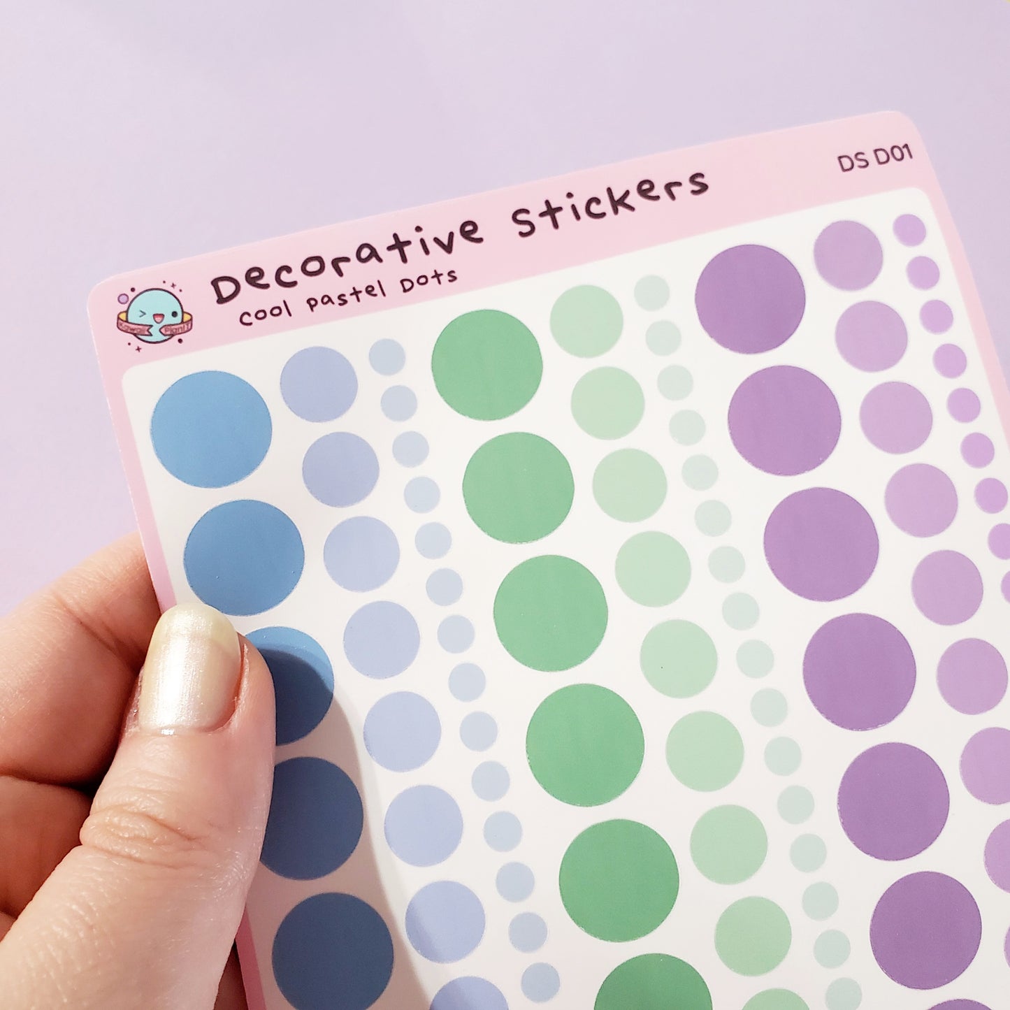 Decorative Pastel Dot Planner Stickers