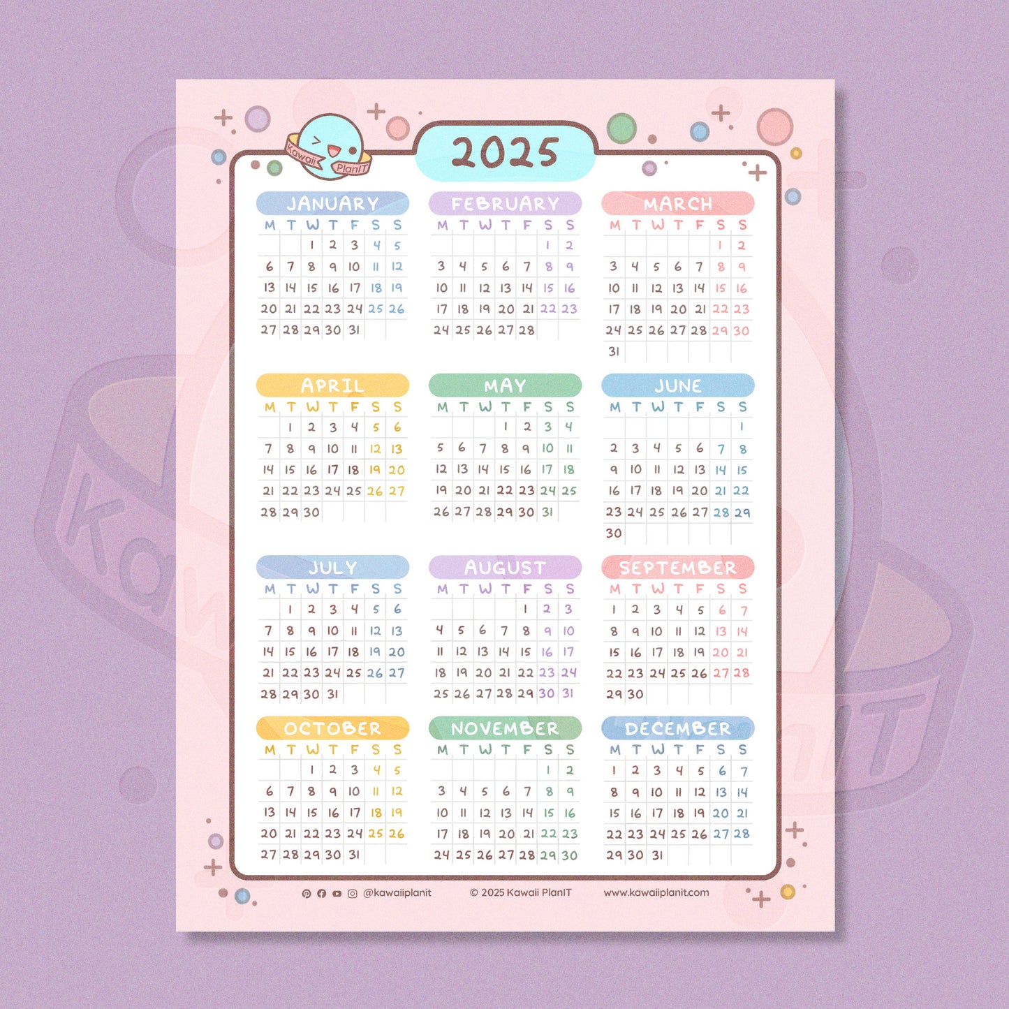 2025 Printable Calendar