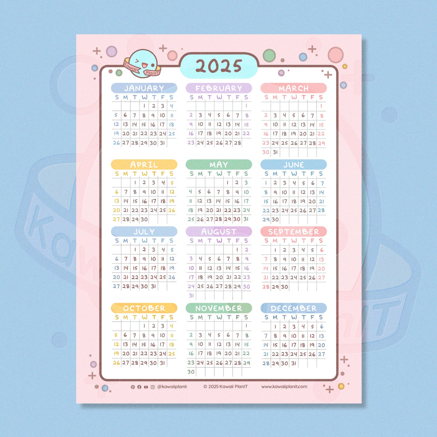 2025 Printable Calendar