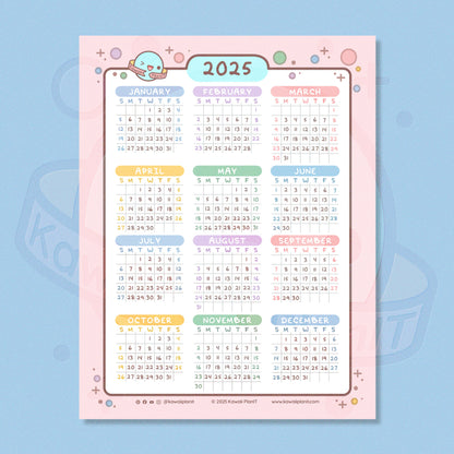 2025 Printable Calendar