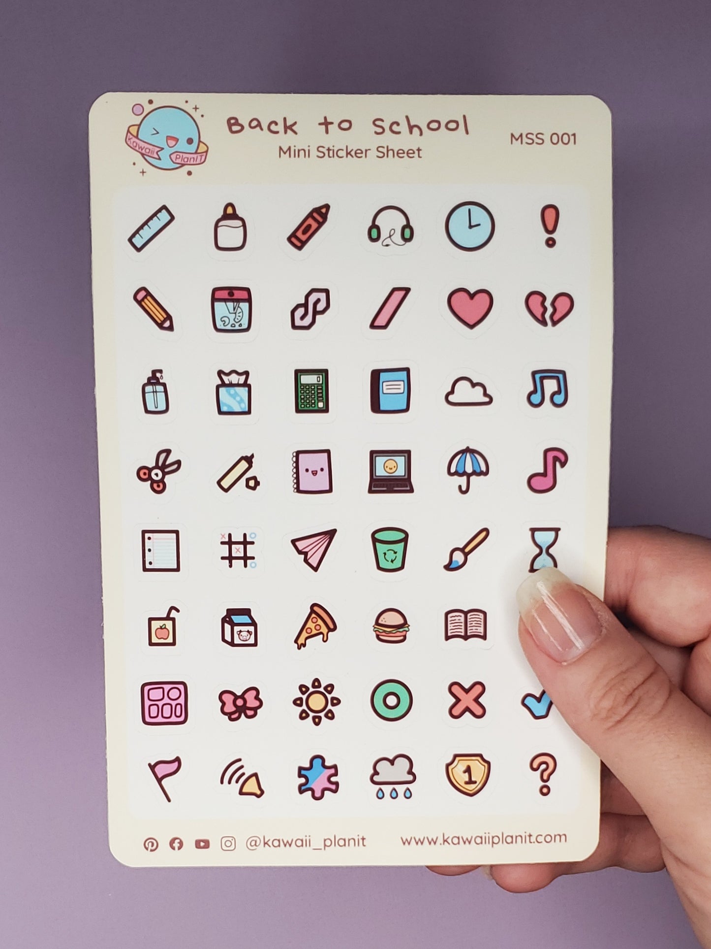 "Back to School" Mini Sticker Sheet