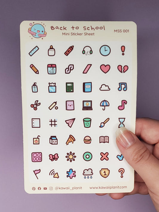 "Back to School" Mini Sticker Sheet